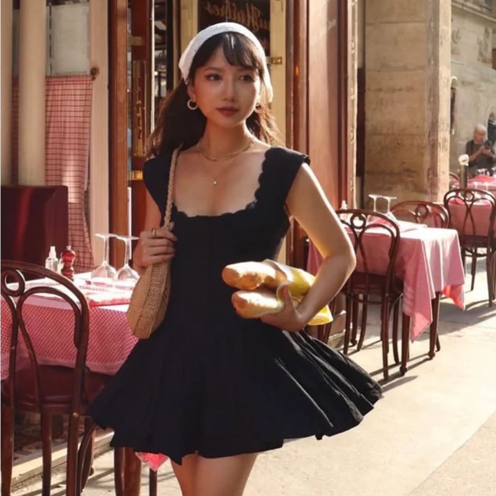 Vanessa Mooney Elisabeth Romper Dress in Black - Picture 9 of 9